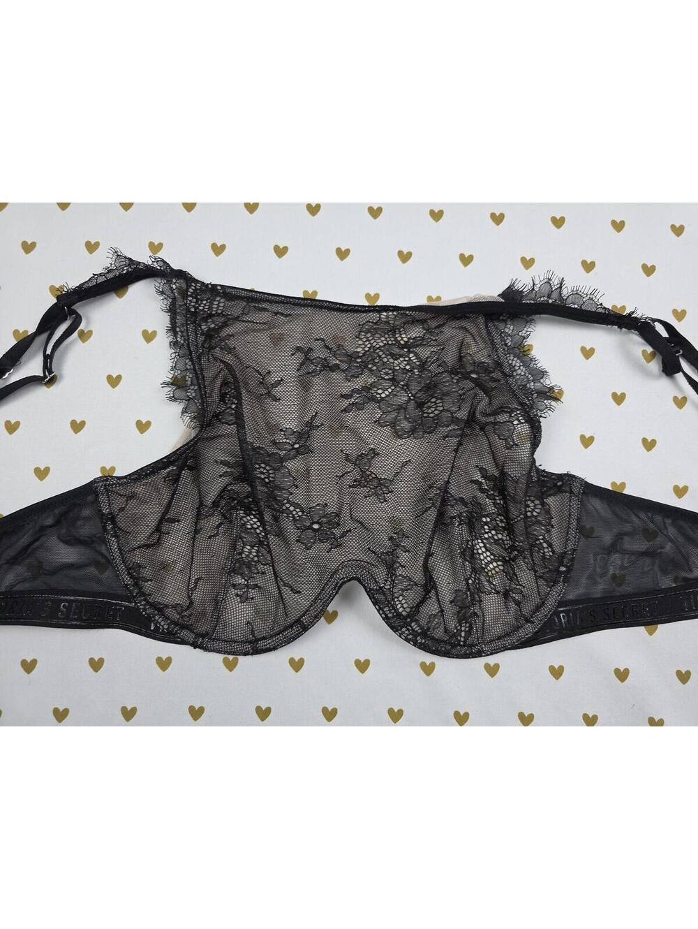 Victorias Secret Monowire High Line Lace Bra Lightly Lined 34DD